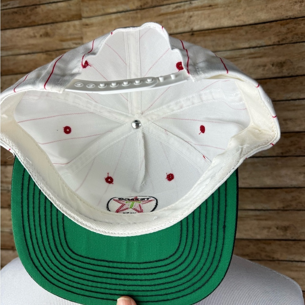 Texaco VTG White and Black Cap with Red Stripes - Picture 4 of 6